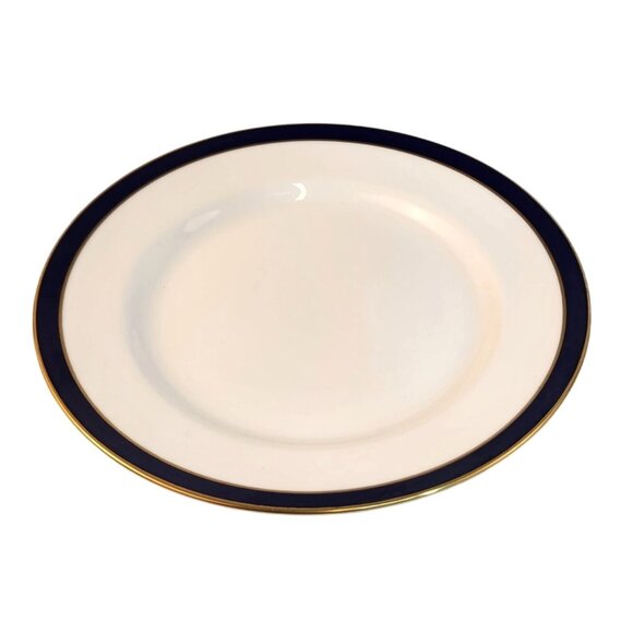 Spode Consul Cobalt Fine Bone China 8-Inch Salad Plate England Y7332-T Gold Trim - Picture 5 of 5